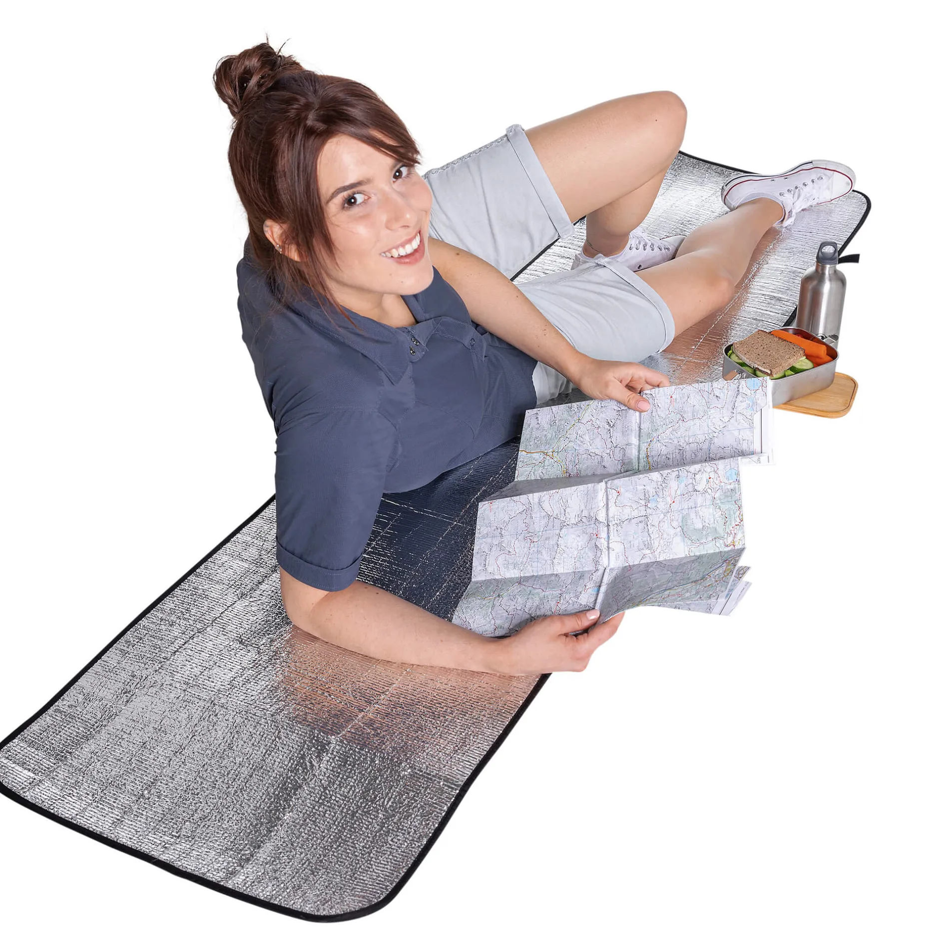 Sale Tatonka Sitzkissen - Alu-Seat Mat 50 x 180cm - silver