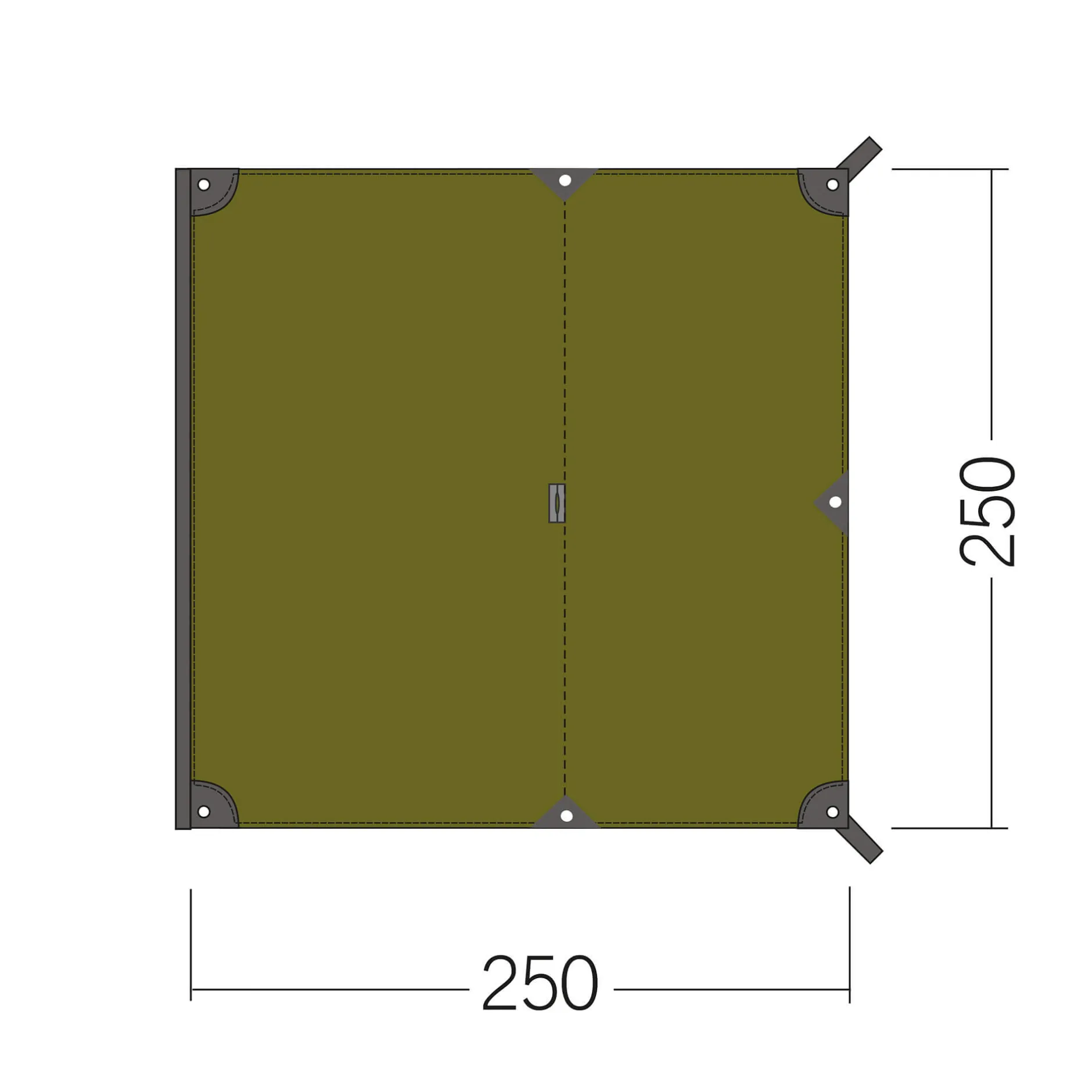 New Tatonka Sonnensegel für Camping-Busse - Van Tarp - light-olive