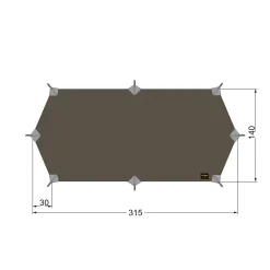 Outlet Tatonka Tarp - Tarp Wing 1 LT - stone-grey-olive