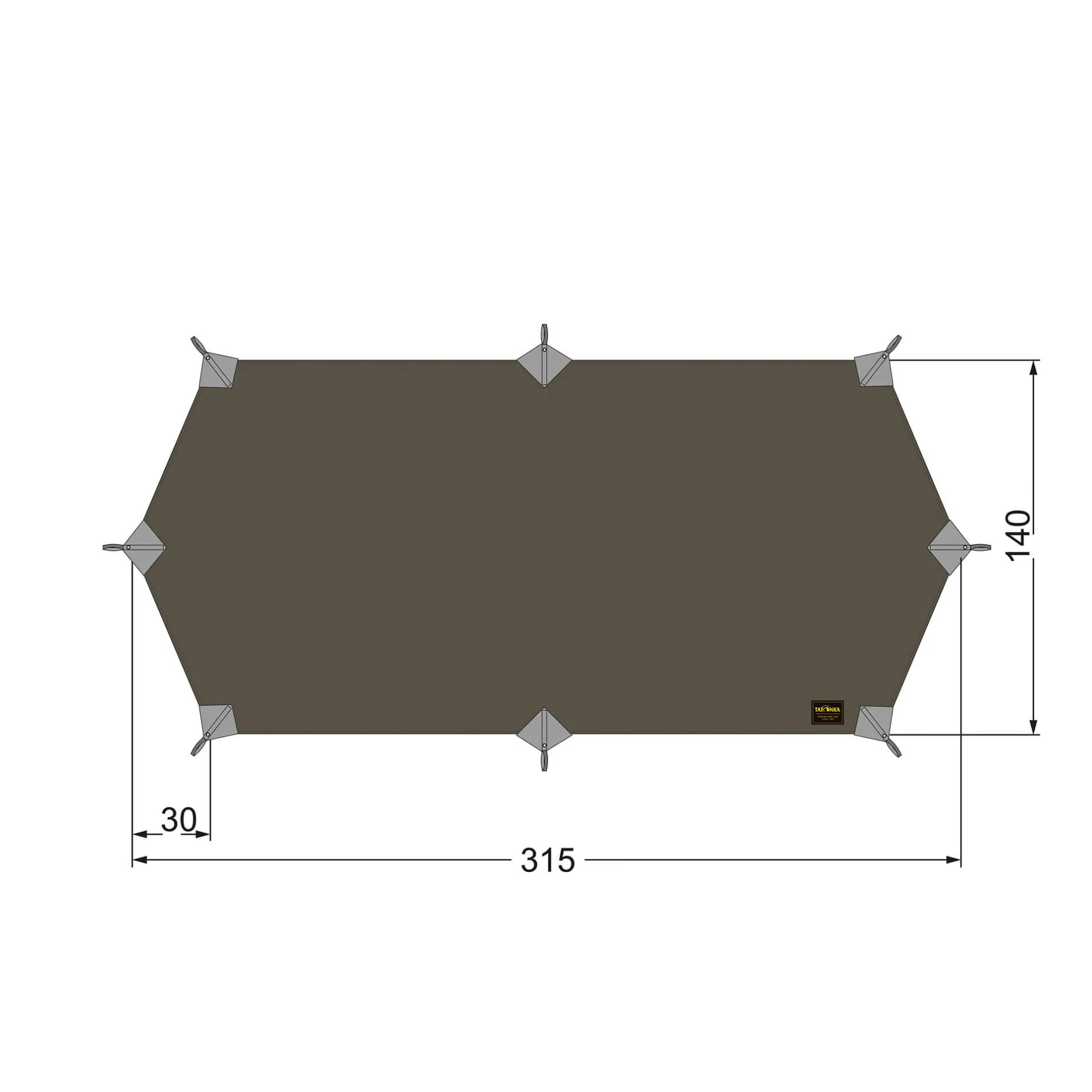 Outlet Tatonka Tarp - Tarp Wing 1 LT - stone-grey-olive