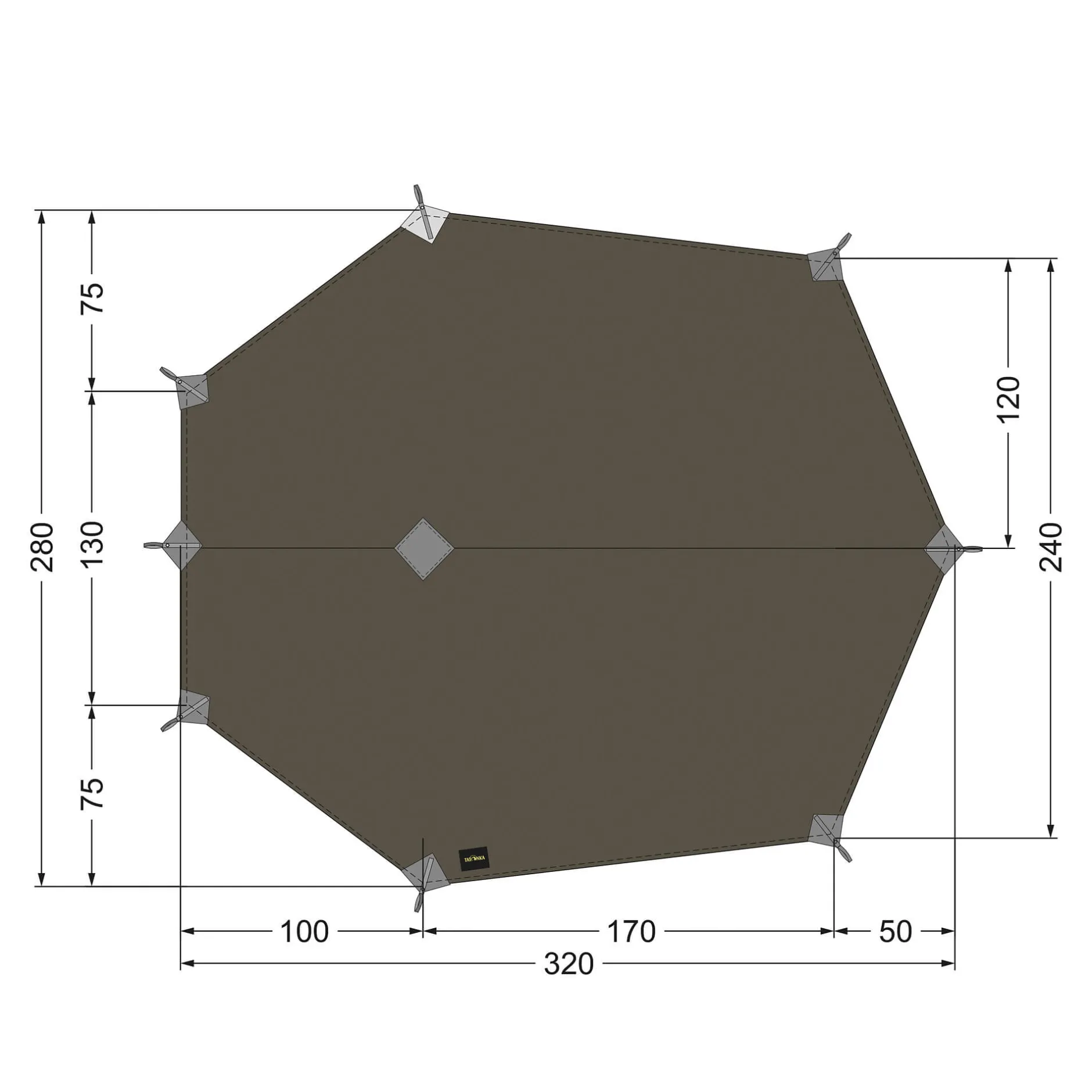 Online Tatonka Tarp - Tarp Wing 3 LT - stone-grey-olive
