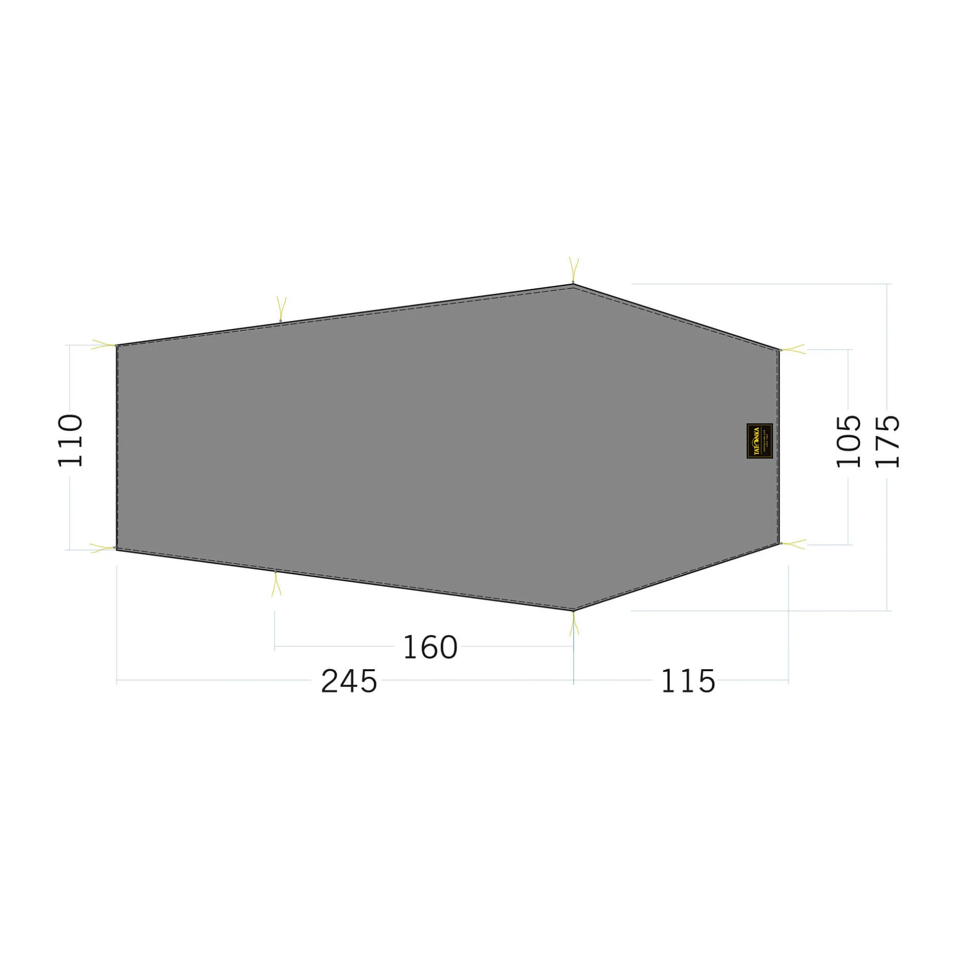 Tatonka Zeltunterlage - Floor Sheet LT Gargia 3 - stone-grey-olive