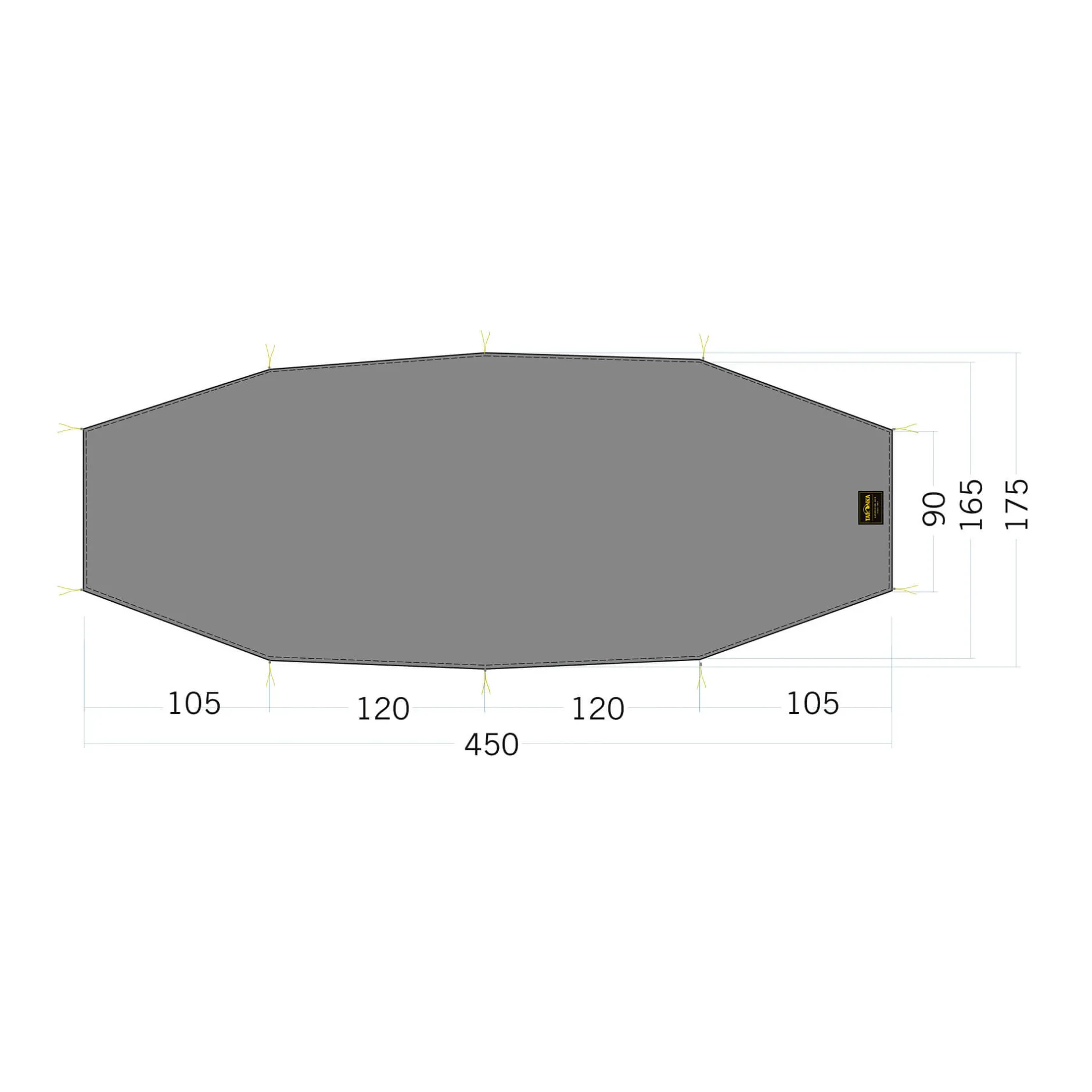 Tatonka Zeltunterlage - Floor Sheet LT Rokua 3 - stone-grey-olive