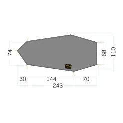 Sale Tatonka Zeltunterlage - Floor Sheet LT Kyrkja - black